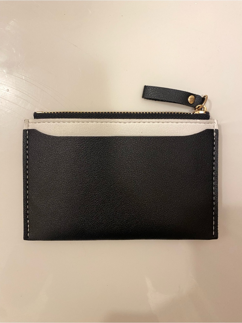 black + white small wallet